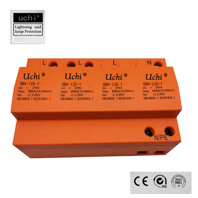 Thiết bị bảo vệ chống sét 25kA gắn ray DIN 35mm với vỏ nhựa PBT
