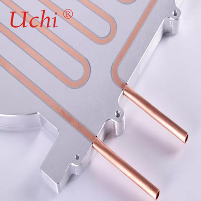 Tấm làm mát nước chống Anodizing Al 6063 / Al 6061 với ống đồng