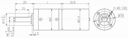 24 mm OD bldc Planetary Gearbox Gear Motor Cây dựng trong trình điều khiển