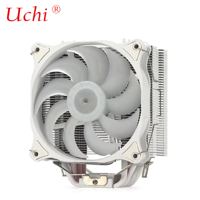 Máy tính 6 ống trắng Cpu Cooler Dual Fan RGB Heat Sink Máy tính PC
