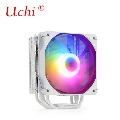 220W Màu trắng RGB ARGB CPU Cooler Fan Với 6 ống sưởi cho máy tính Máy vi xử lý máy chủ Lga1151 1155 1366 1700 2011 AMD FM AM3 AM4 AM5