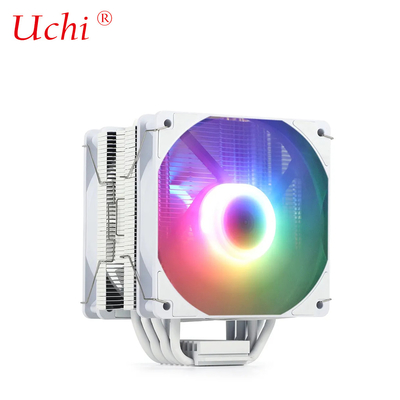 220W Màu trắng RGB ARGB CPU Cooler Fan Với 6 ống sưởi cho máy tính Máy vi xử lý máy chủ Lga1151 1155 1366 1700 2011 AMD FM AM3 AM4 AM5