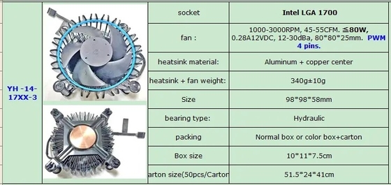 Ống lạnh máy điều hòa CPU nhôm Ống lạnh không khí Ống lạnh quạt