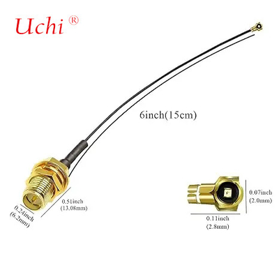 WiFi Antenna Booster với 15cm 6inch 1.13mm RP-SMA nữ đến UFL Cáp đồng trục Cáp truyền thông