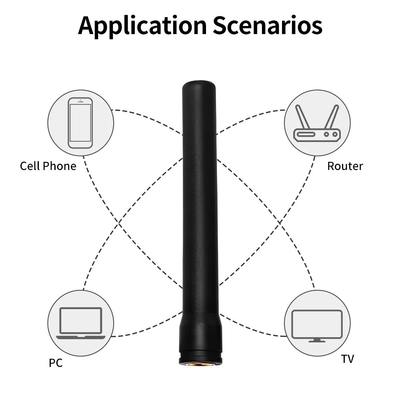 Đường thẳng Hexagonal SMA Male Connector 433mhz Receiver 433 Mhz Lora Antenna cao su bên ngoài