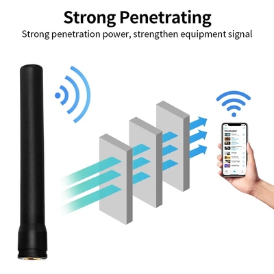 Đường thẳng Hexagonal SMA Male Connector 433mhz Receiver 433 Mhz Lora Antenna cao su bên ngoài