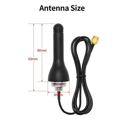 80mm 2.4GHz ABS ngoài chống nước cao su vịt ăng-ten WiFi cho SMA phân cực dọc