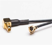 Mất thấp 1.13mm Cáp góc phải MMCX Nam đến MHF1 Bộ cáp UFL