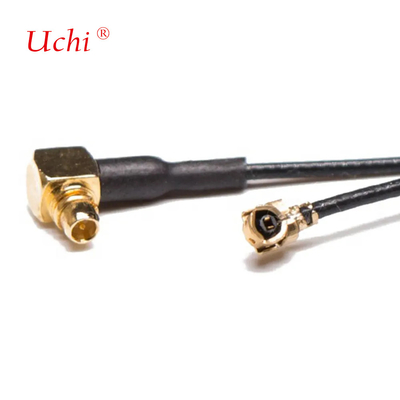 Mất thấp 1.13mm Cáp góc phải MMCX Nam đến MHF1 Bộ cáp UFL