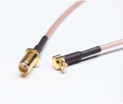 Cáp mất mát thấp SMA-Nam đến MCX Nam góc phải 6 inch 15cm Connector RF RG316 Coaxial Antenna Pigtail