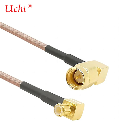 Cáp mất mát thấp SMA-Nam đến MCX Nam góc phải 6 inch 15cm Connector RF RG316 Coaxial Antenna Pigtail