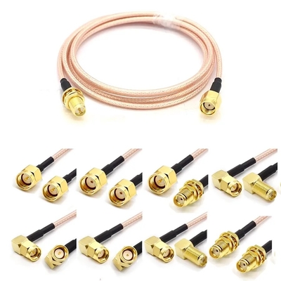 RP SMB Đàn To Đàn Plug Với RG178 RG316 RF Coaxial Cable 50ohm 6GHz