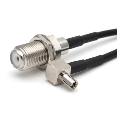 CRC9JW / FK dây kết nối tần số cao đồng trục RG174 CRC9 nam cong F nữ 15CM tất cả các dây RF đồng