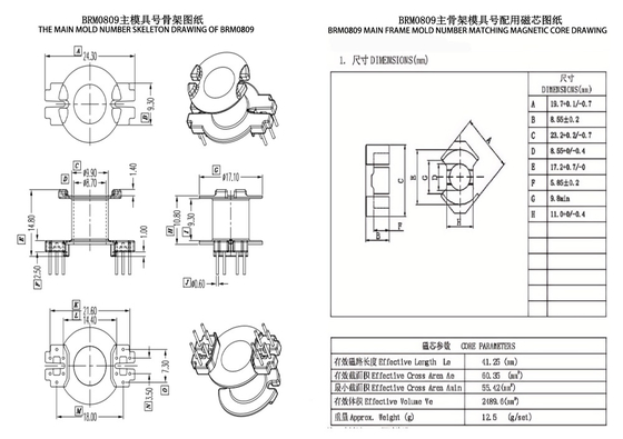 BRM0809 RM8 Động cơ điện tĩnh 6 + 6 bộ biến áp phân phối điện thẳng đứng
