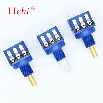 Chiết áp xoay đồng trục WH116AK với công tắc nhấn 10A