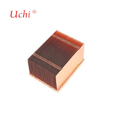 Buckle Fin Copper Heat Sink Điện lực cung cấp đĩa làm mát