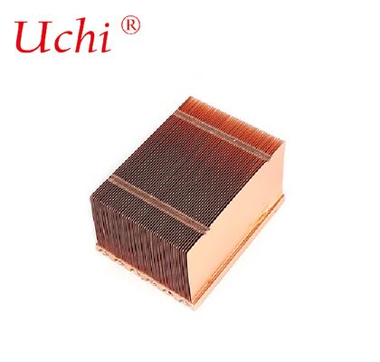 Máy chủ ống nhiệt đồng tản nhiệt buckle fin thùng tản nhiệt đồng