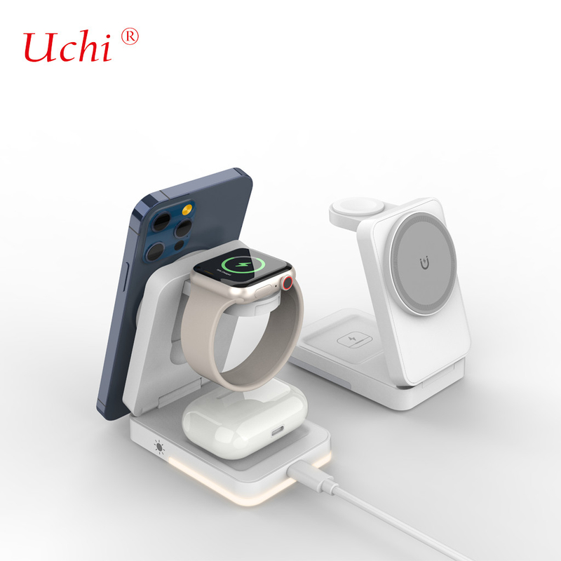 Mô hình riêng G12 gấp đa chức năng sạc nhanh Bộ sạc không dây ba trong một cho điện thoại thông minh Đồng hồ tai nghe