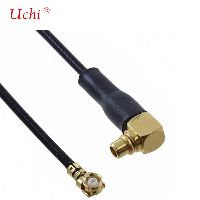 Mất thấp 1.13mm Cáp góc phải MMCX Nam đến MHF1 Bộ cáp UFL