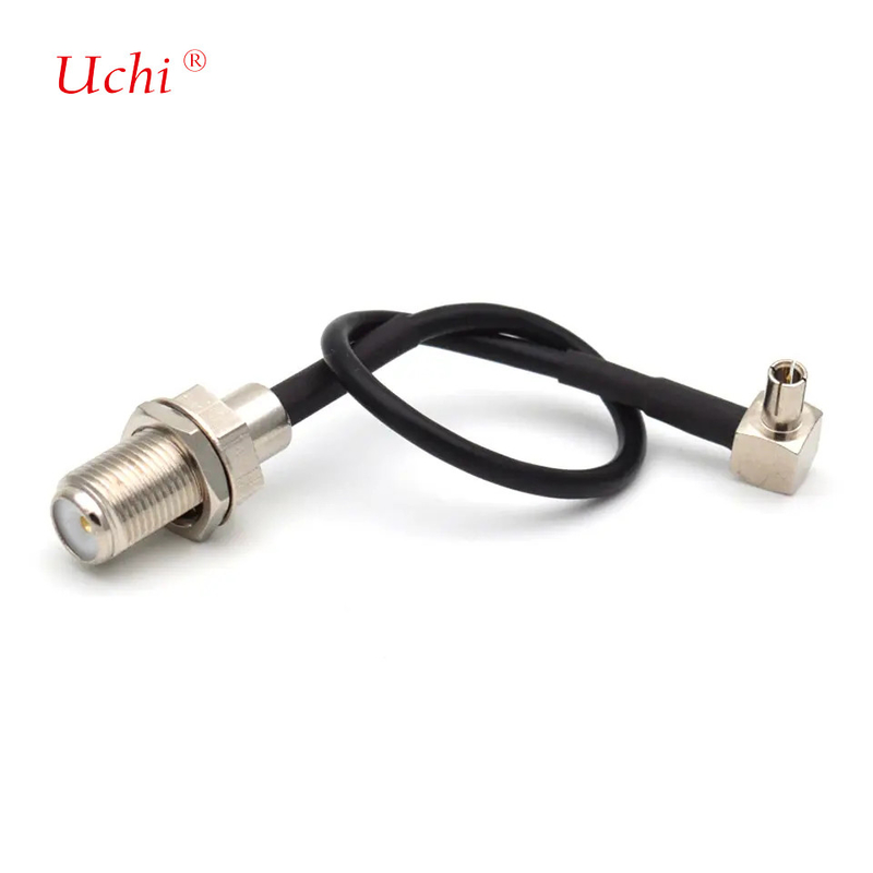CRC9JW / FK dây kết nối tần số cao đồng trục RG174 CRC9 nam cong F nữ 15CM tất cả các dây RF đồng