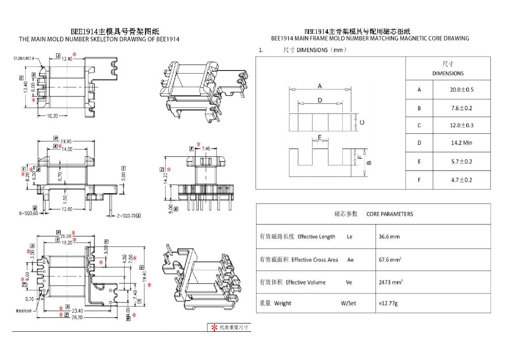 BEE1914 EI19 Biến áp nguồn 4 2 2PIN Giải pháp lý tưởng cho phân phối điện 24V
