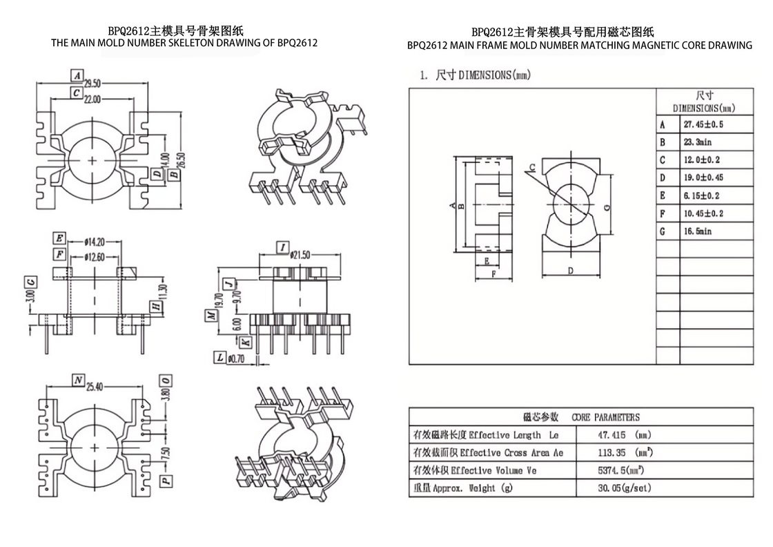 BPQ2612 PQ2620 Bộ biến áp phân phối điện dọc 12V đầu ra cho hiệu suất tối ưu
