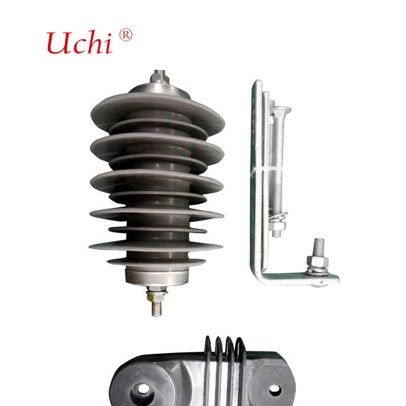 Loại phân phối Metal Oxide Polymer Lightning 10kv Surge Arrester