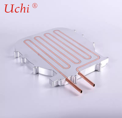 Tấm làm mát nước chống Anodizing Al 6063 / Al 6061 với ống đồng