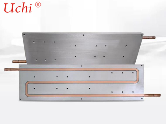 6061 Tấm làm mát bằng nước Bộ tản nhiệt chôn ống đồng